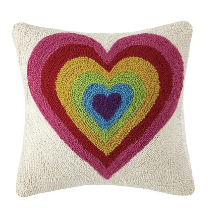 PUESTA EN ESCENA 18 x 18 in. My Heart In Michigan Hook Square Pillow PU2477182